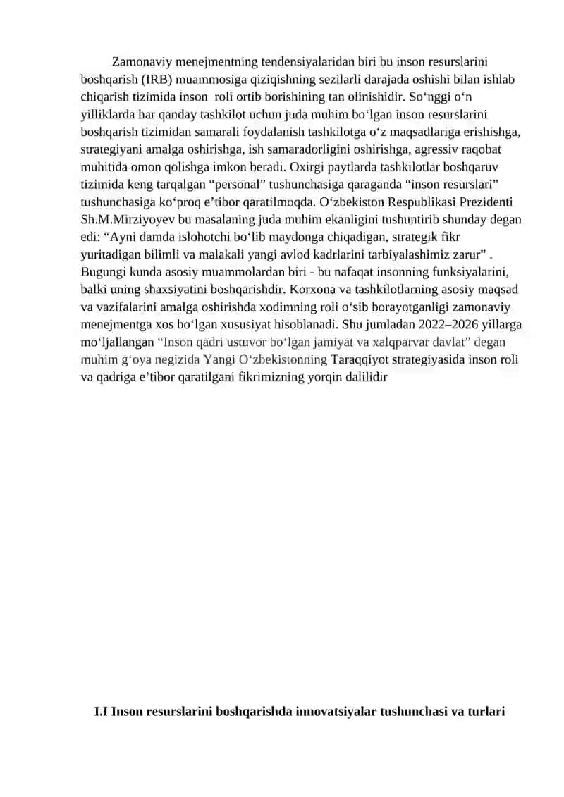 INSON RESURSLARINI BOSHQARISHDA INNOVATSION YONDASHUVLAR ILMIY-NAZARIY ASOSLARI 2