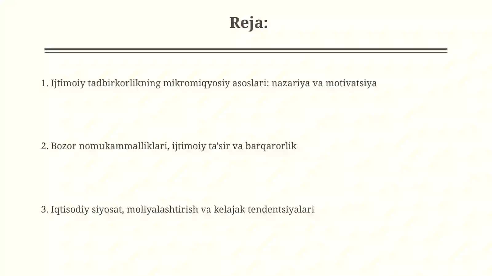 Ijtimoiy tadbirkorlik va uningmikroiqtisodiyasoslari 2