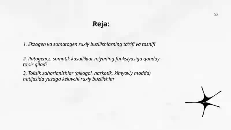 Ekzogen va somatogen kasalliklardagi ruxiy buzilishlar 2