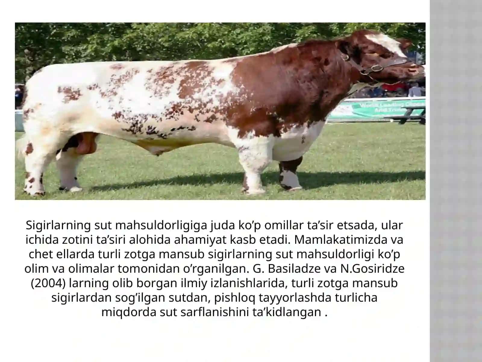 Xarxil juftlashda sut mahsuldorligini irsilanish koeffitsiyenti 2
