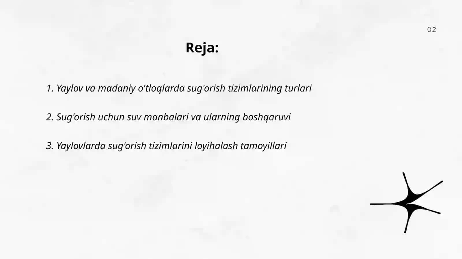 Yaylov va madaniy o'tloqlardagi sug'orish tizimlari 2