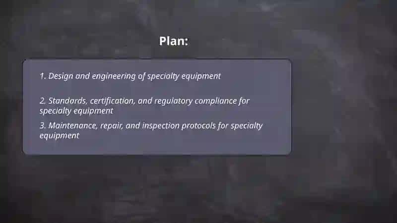 Design and engineering of specialty equipment 2