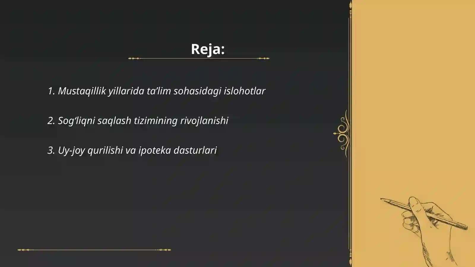 Mustaqillik yillarida Oʻzbekistonda ijtimoiy ózgarishlar.Aholi farovonligini oshirish tadbirlari 2