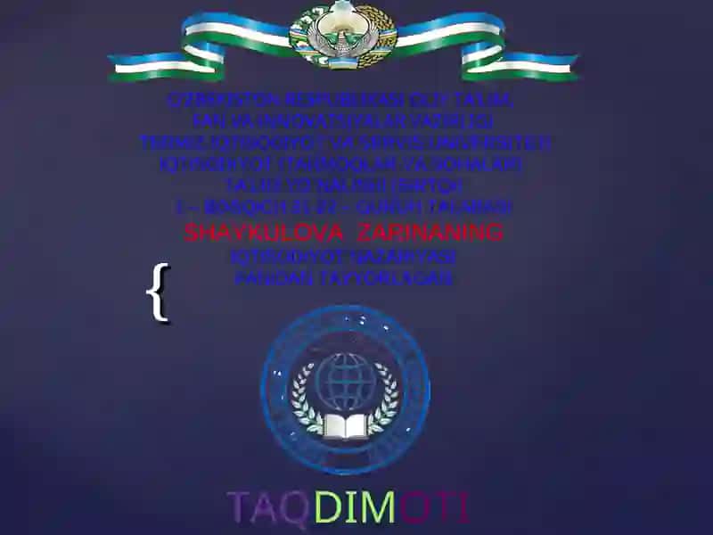 Taklifga tasir qiluvchi boshqa omillar 2