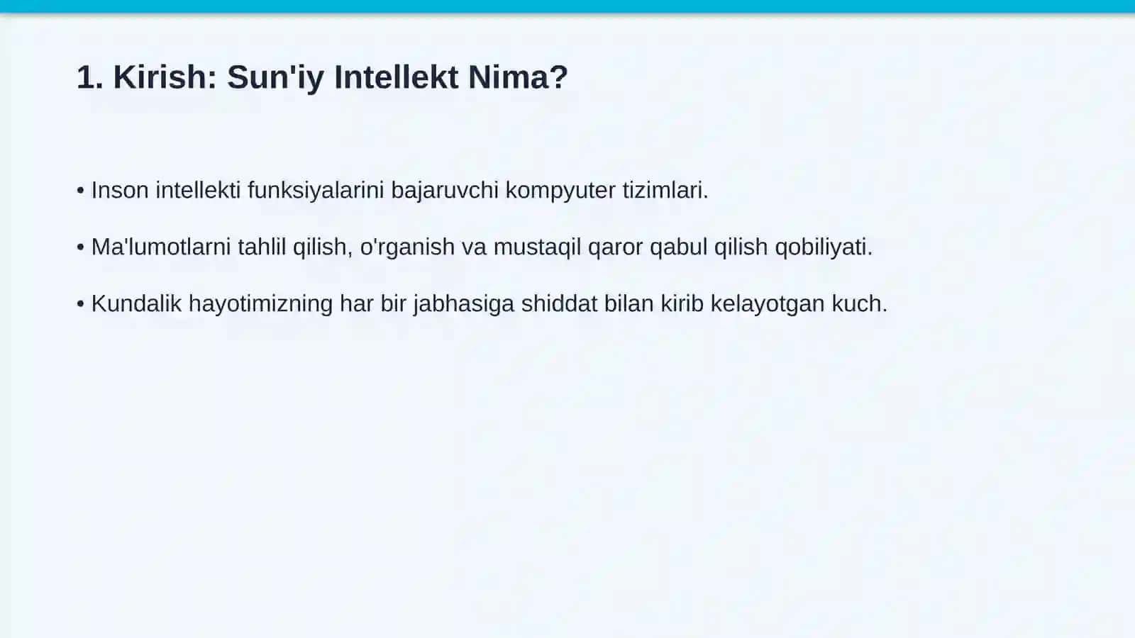 Sun'iy Intellekt va Kundalik Hayotimiz 2