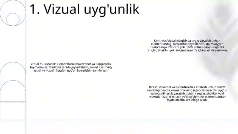 Vizual uyg'unlik 2