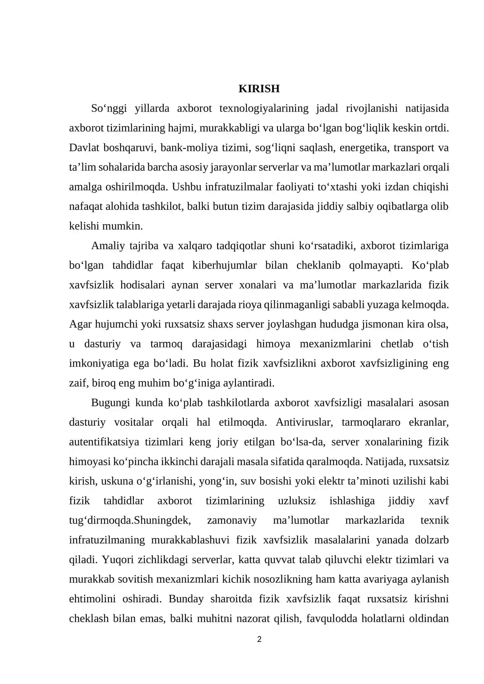Server xonalari va ma’lumotlar markazlari xavfsizlikni ta’minlash usullari 2