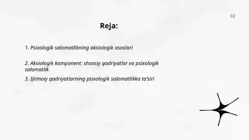Psixologik salomatlik aksiologik instrumental va ehtiyoj motivatsion komponentlar 2