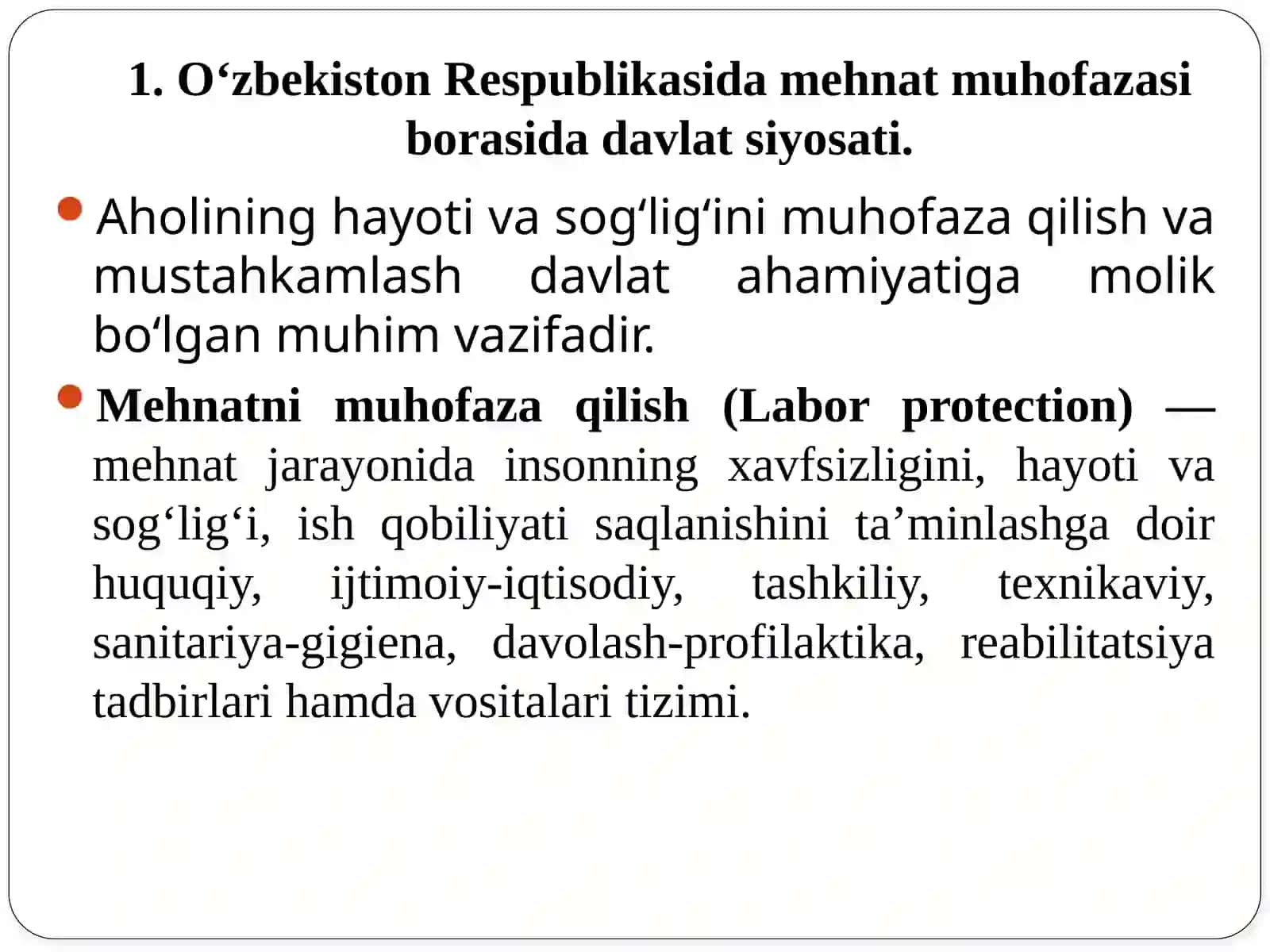 HAYOT FAOLIYATI XAVFSIZLIGINING HUQUQIY VA TASHKILIY ASOSLARI 2