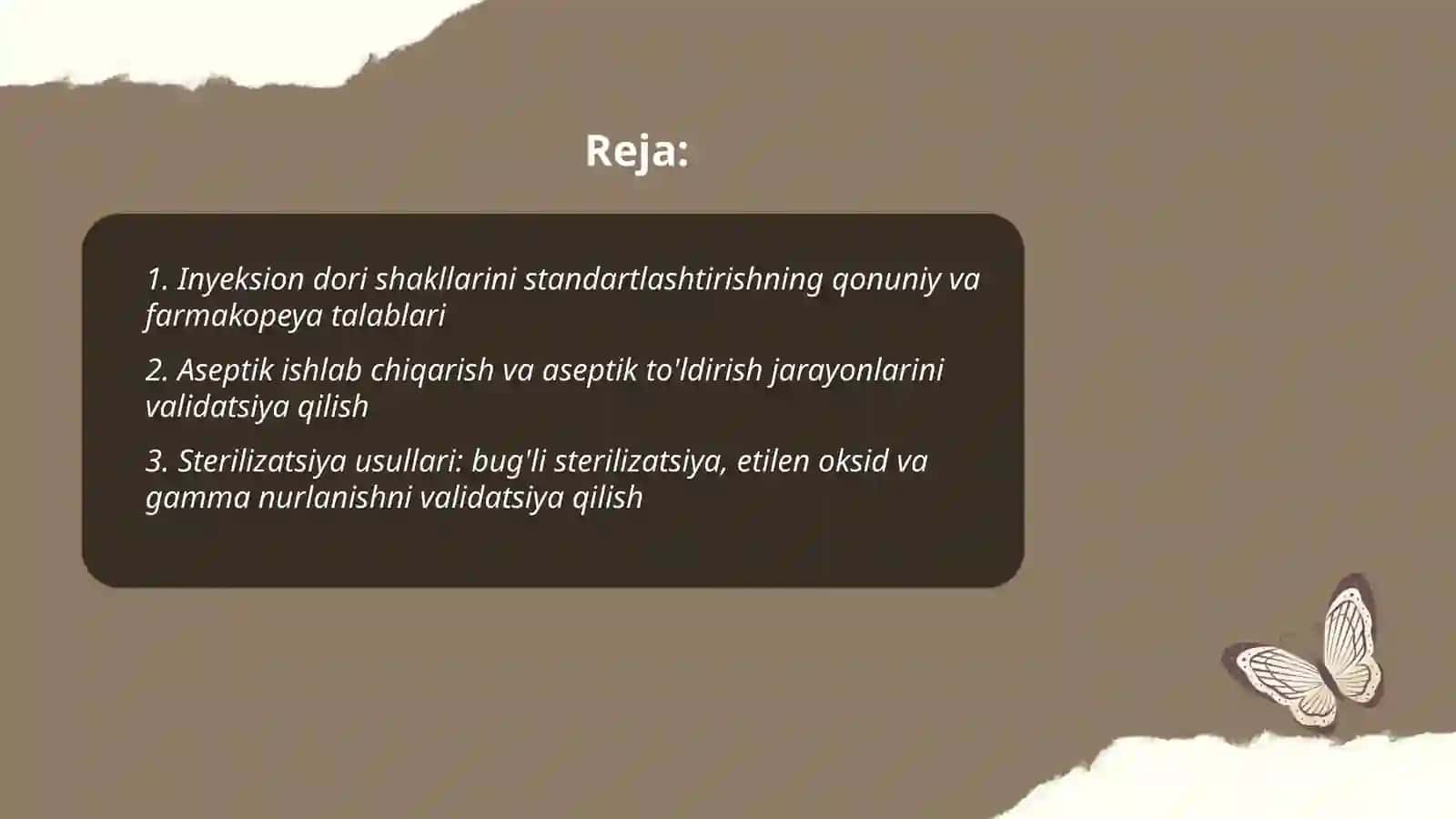 Inyeksion dori shakllarini standartlash va sifatini nazorat qilish 2