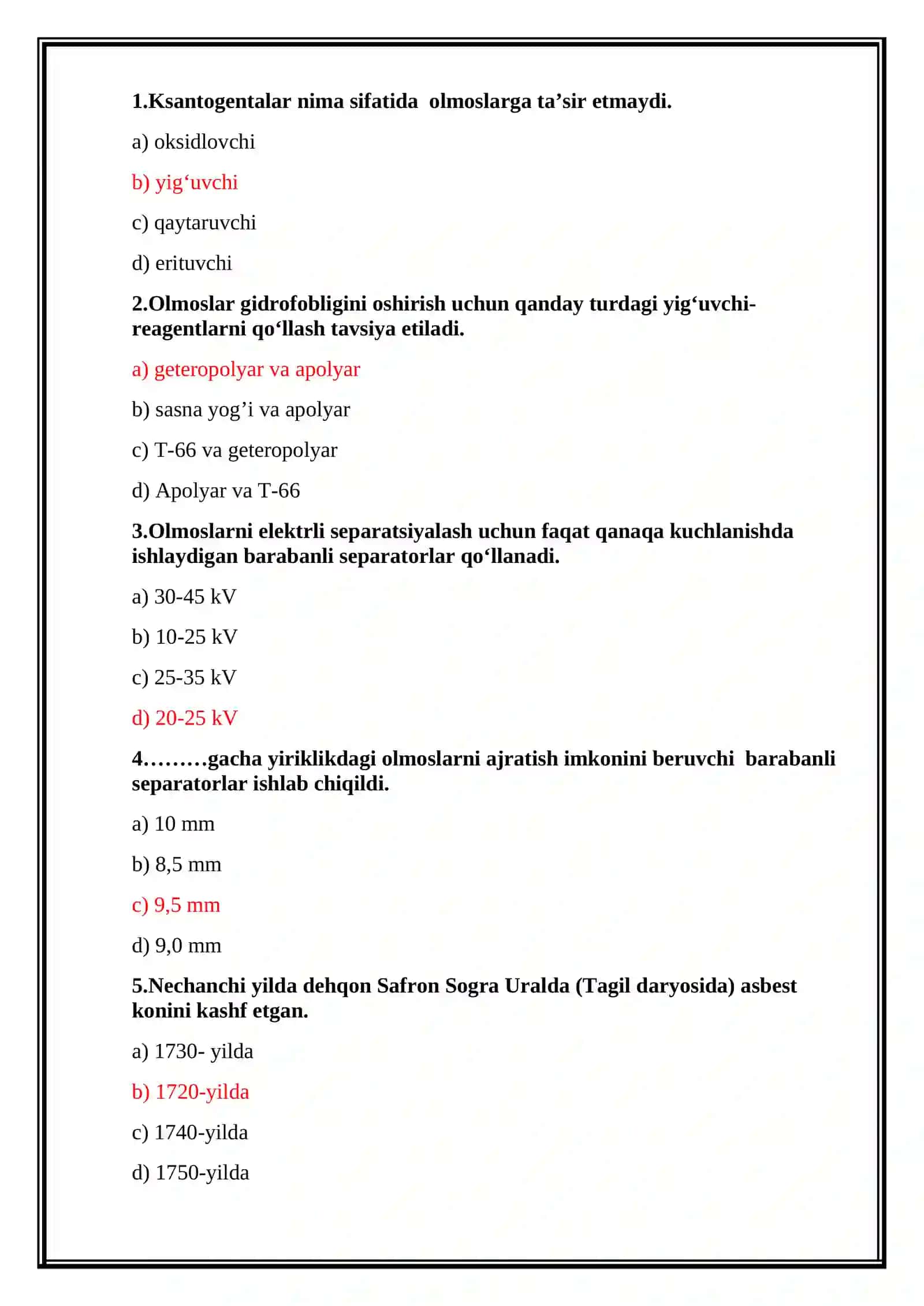 Nometall rudalarni boyitish texnologiyasi 2