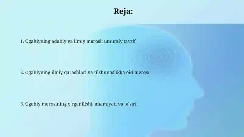 Ogahiyning adabiy-ilmiy merosi 2