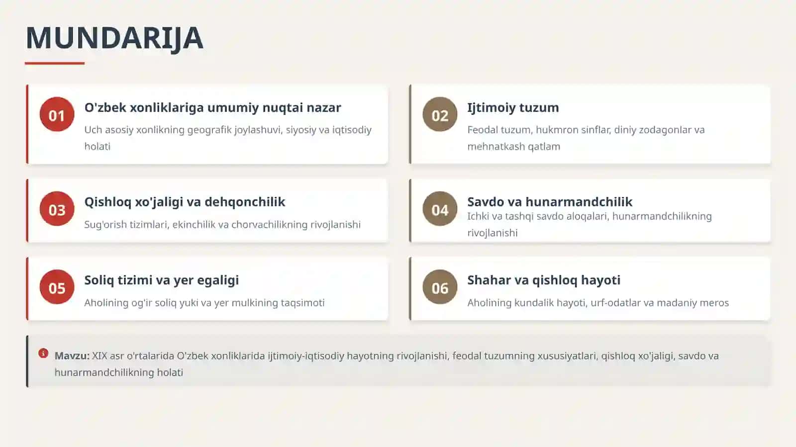 XIX ASR O'RTALARIDA O'ZBEK XONLIKLARIDA IJTIMOIY-IQTISODIY HAYOT 2