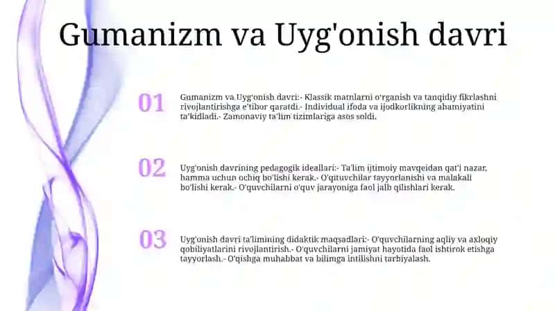 G'Arb Uyg'Onish Davri Pedagogikasi Namoyondalarining Didaktik G'Oyalari 2