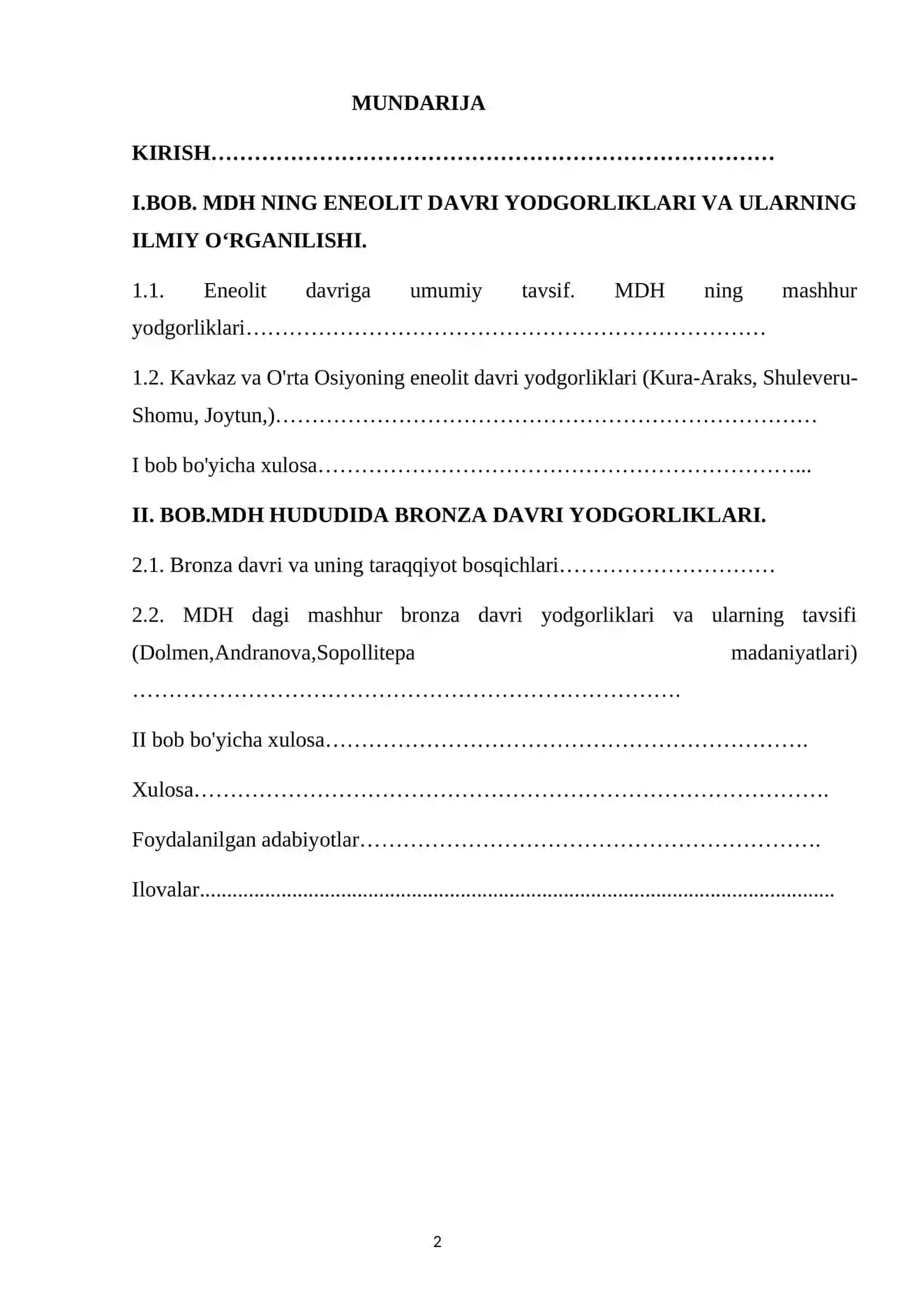 MDHning eneolit va bronza davri yodgorliklari 2