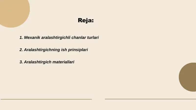 Mexanik aralashtirgichli chanlar 2