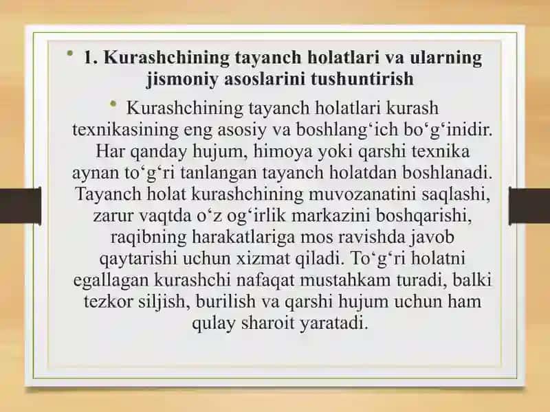 KURASHCHINING TURISH XOLATLARINI TEXNIKASINI RIVOJLANTIRISH 2