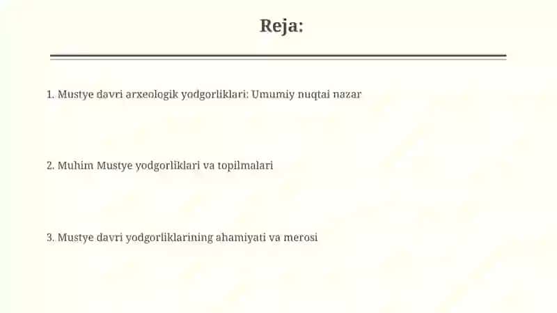 Mustye davri arxeologik yodgorliklari 2