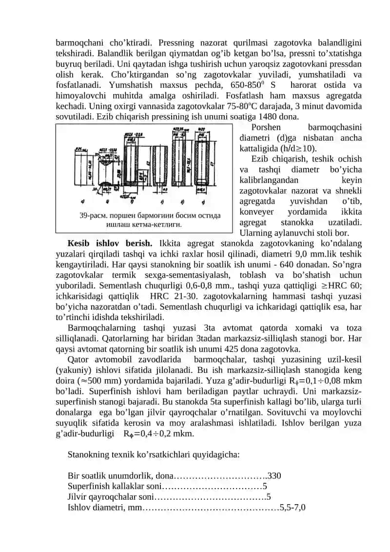 Ichi bo’sh silindrlar tipidagi detallarni tayyorlash 2