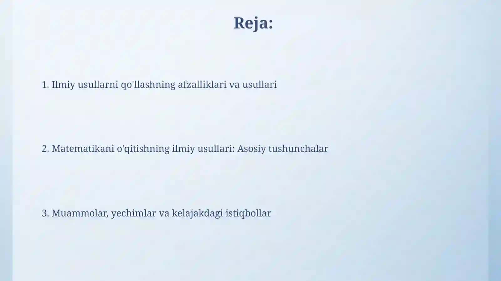 Matematika o‘qitishning ilmiy metodlari 2