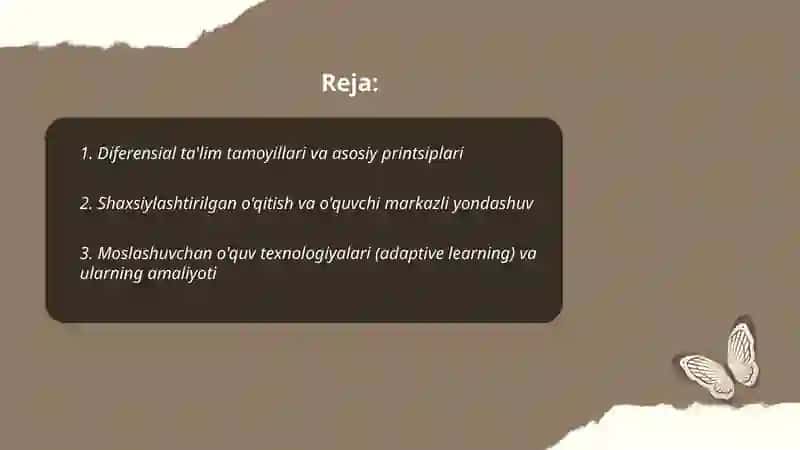Hozirgi davrda o'qitishning diferensial va rivojlantiruvchi ta'lim texnologiyalari 2