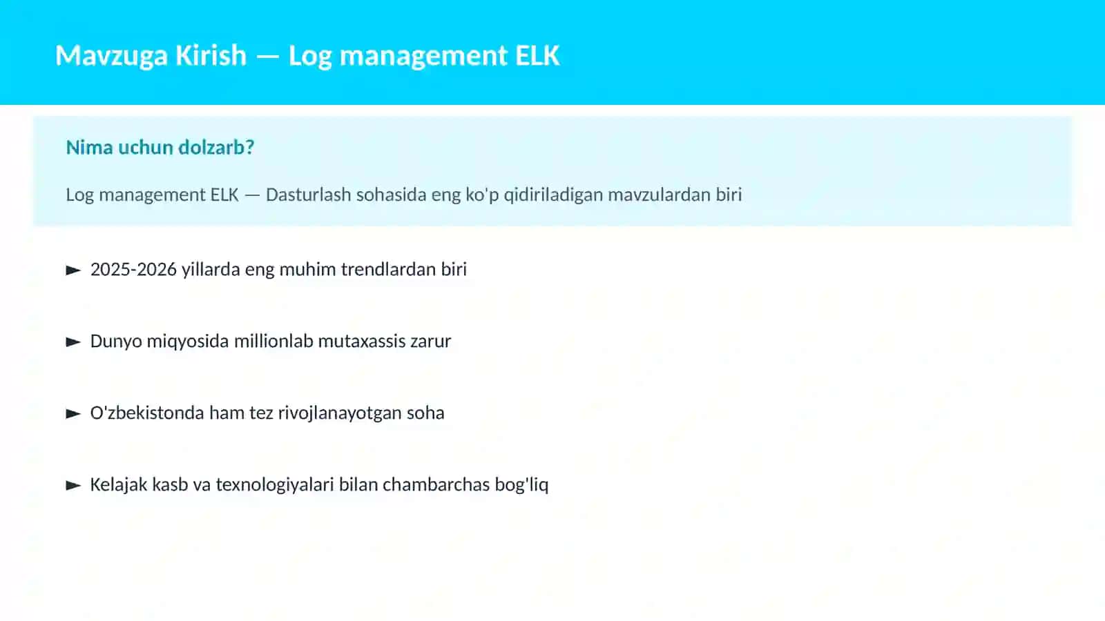 Log management ELK 2