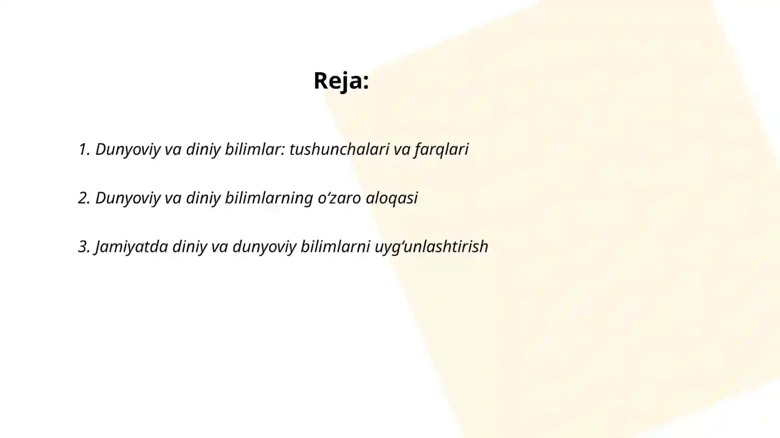 Dunyoviy va diniy bilimlar mutanosibligini taʼminlashning ahamiyati 2
