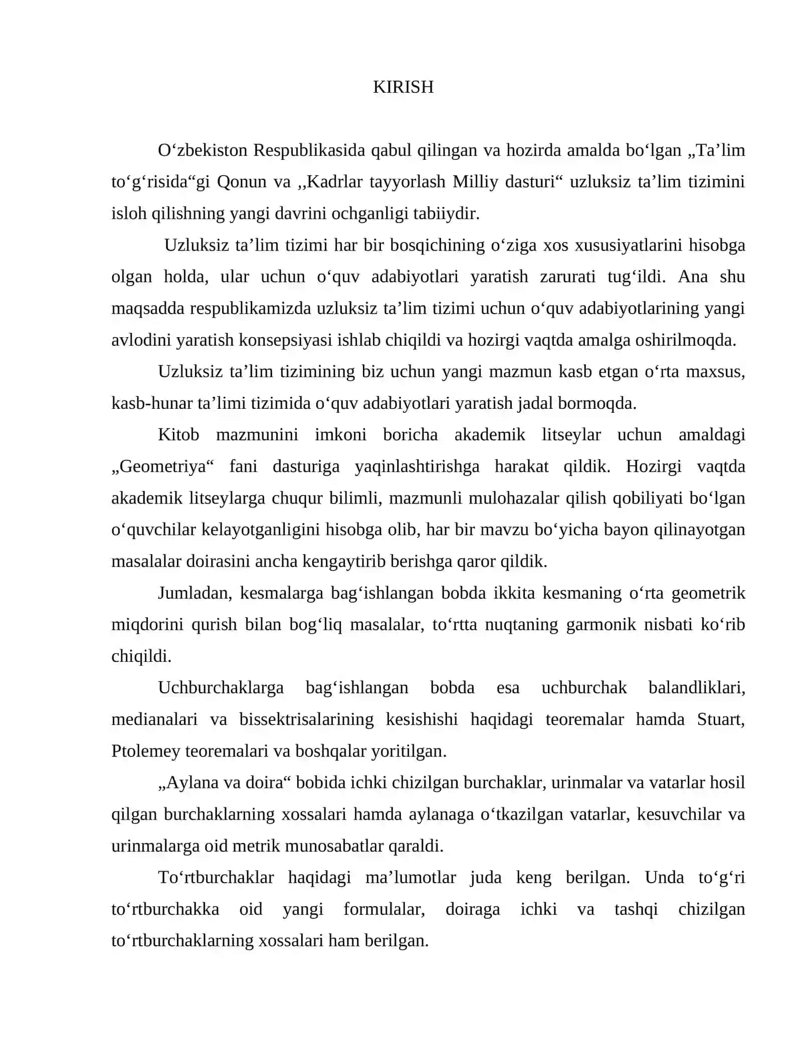 Fazoda koordinatala sitemasini almashtirish 2
