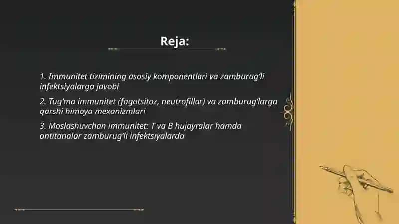 Immunitettizimi faoliyati bilan zamburug'li va parazitar kasalliklar kelib chigishidagi bog'liqliklar 2