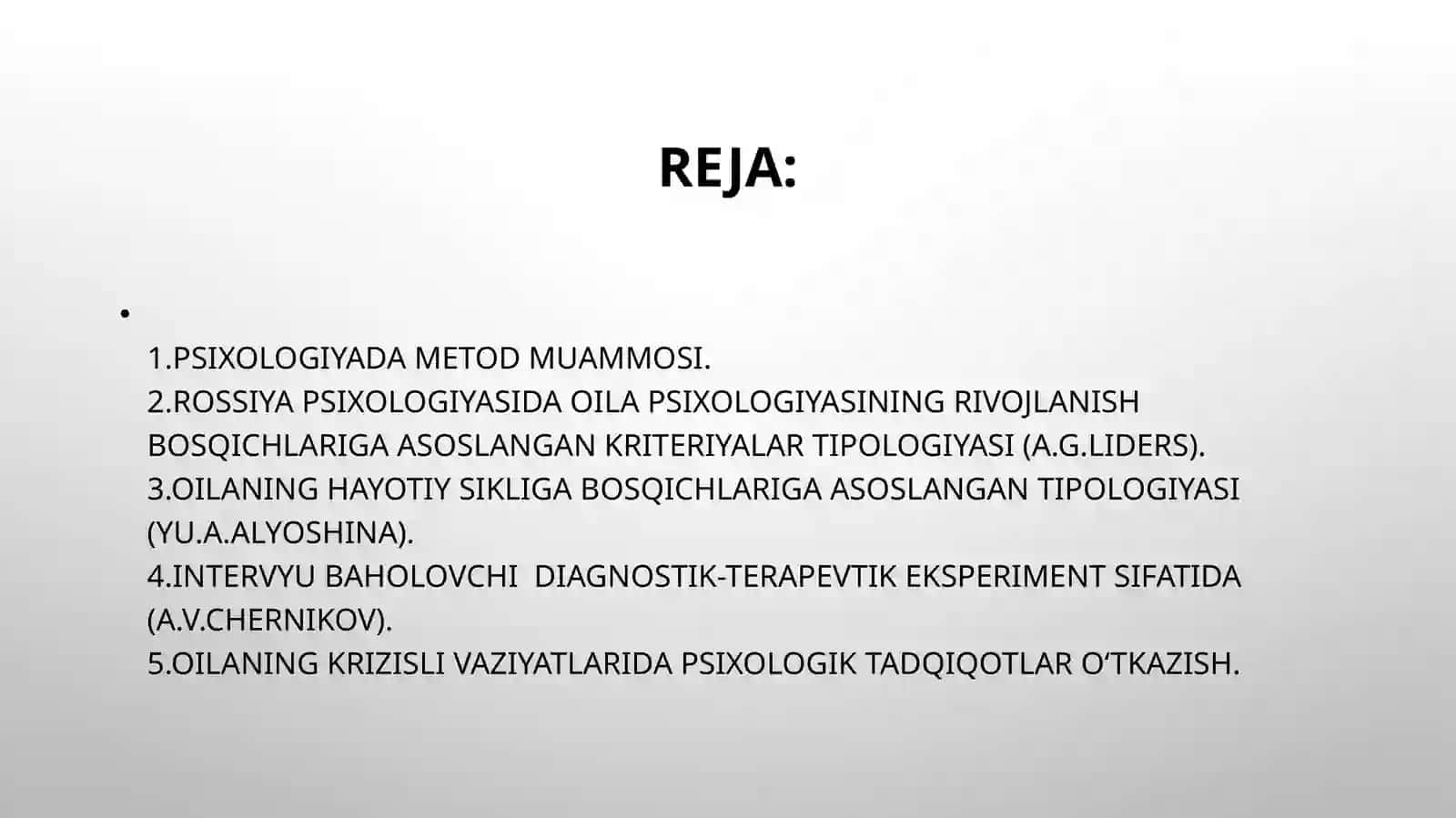 Oilani o‘rganishning psixologik metodlari tipologiyasi 2