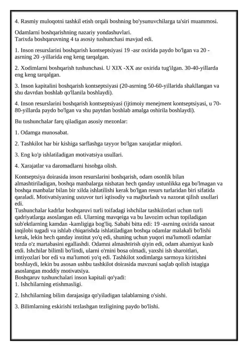 HODIMLARNI BOSHQARISHDA ZAMONAVIY MATEVATSIYA NAZARIYALARI 2