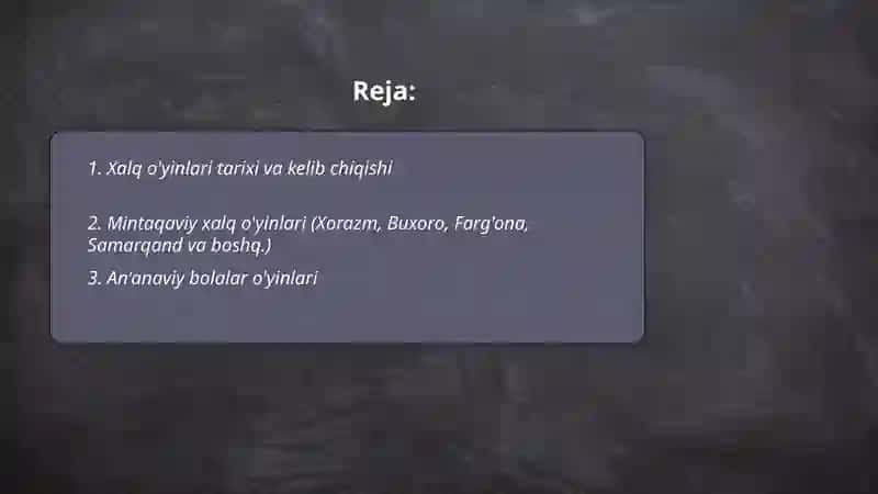 Xalq o'yinlari 2