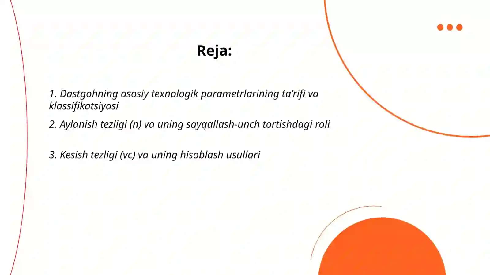 Sayqallash va un tortishdagi valli dastgohning texnologik parametrlari 2
