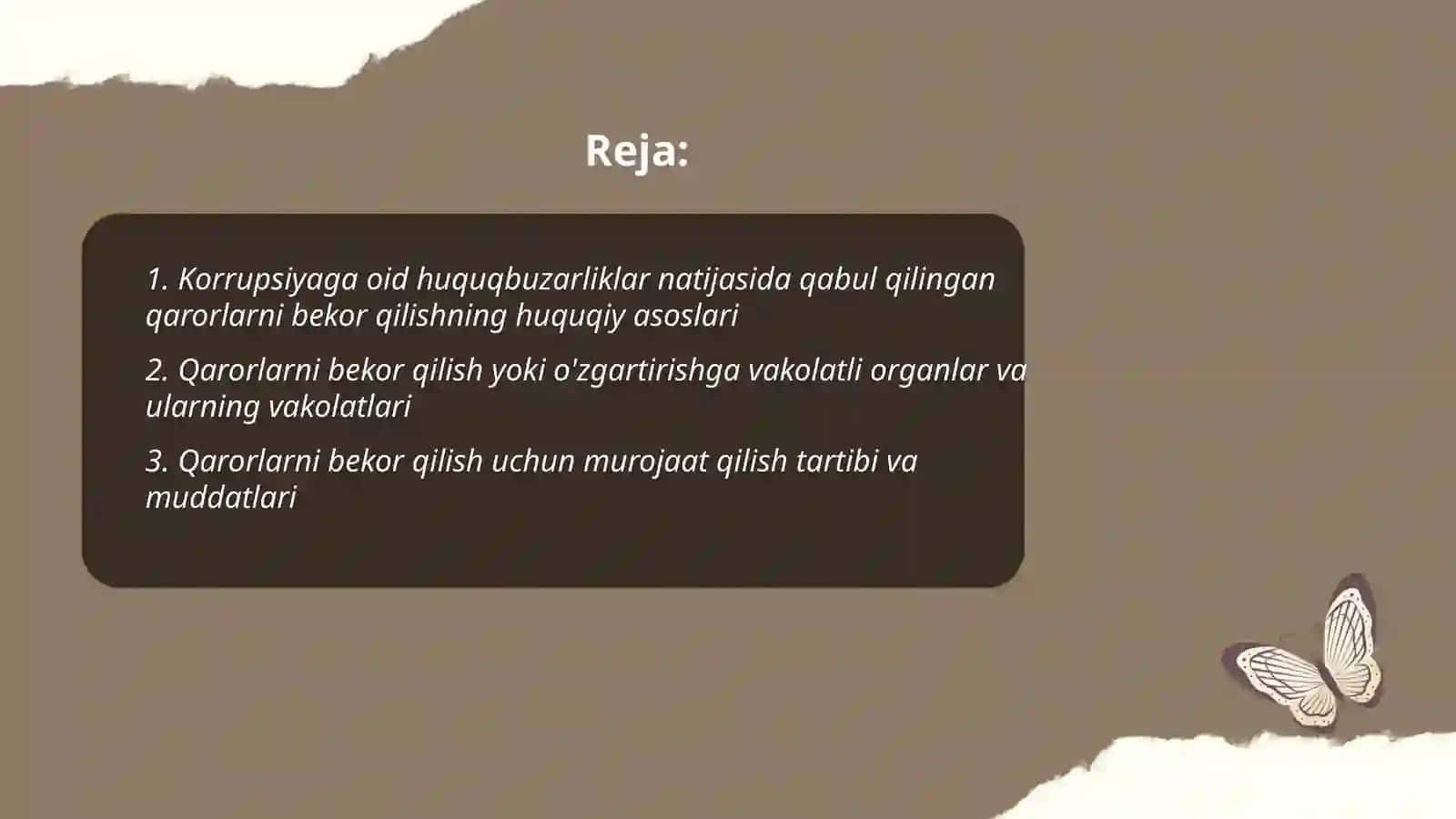 Korrupsiyaga oid huquqbuzarliklar natijasida qabul qilingan qarorlarni bekor qilish yoki o'zgartirish tartibi 2