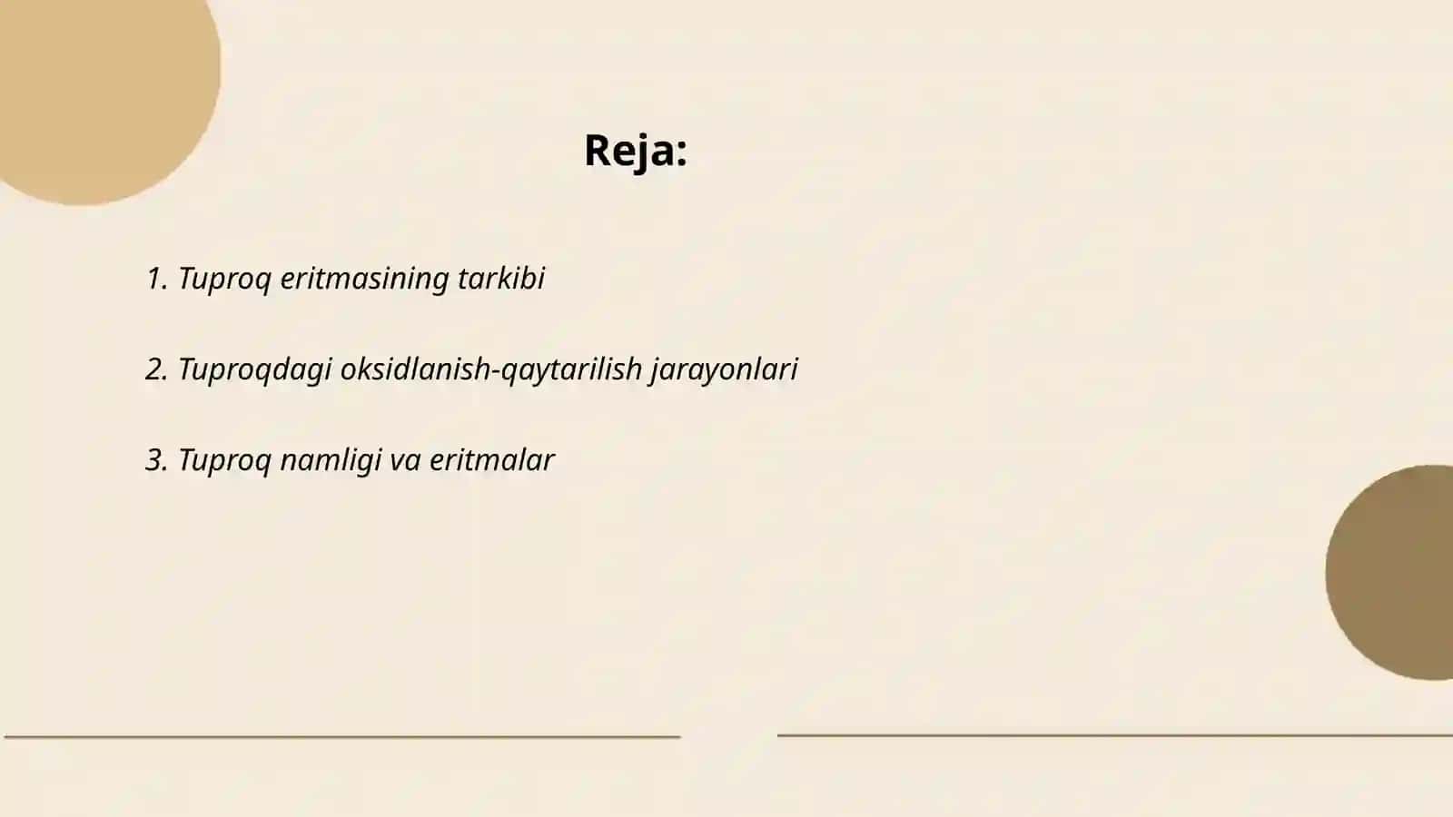 Tuproq eritmasi va tuproqdagi oksidlanish - qaytarilish jarayonlarini organish 2