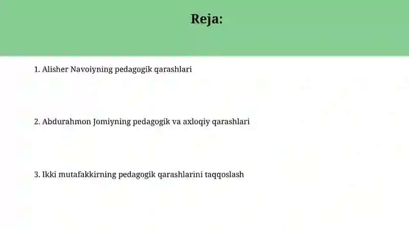 Navoiyning pedagogik qarashlari 2