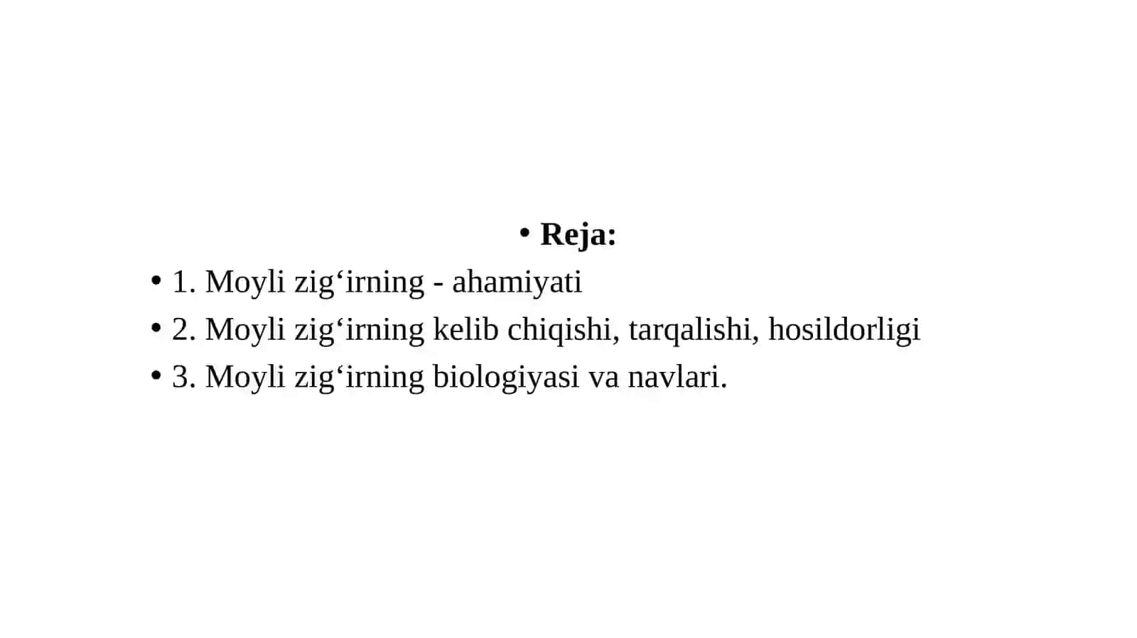 Moyli zig‘irningahamiyati, biologiyasi va yetishtirishtexnologiyasi 2