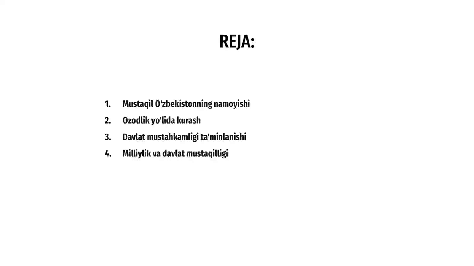 Mustaqil O'zbekiston Respublikasini tashkil topishi 2