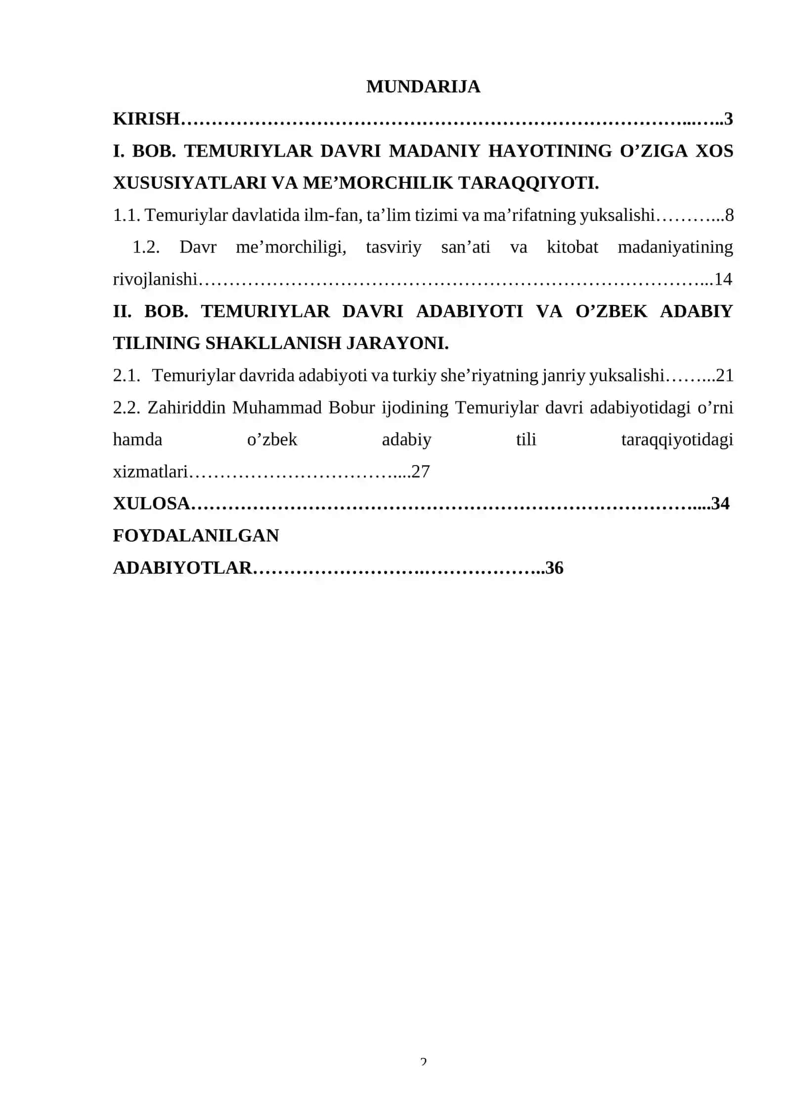 Temuriylar davrida adabiyot va madaniy hayot 2