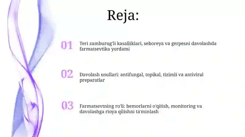 Teri zamburug'li kasalliklari, seboreya va gerpesni davolashda farmatsevtika yordami 2