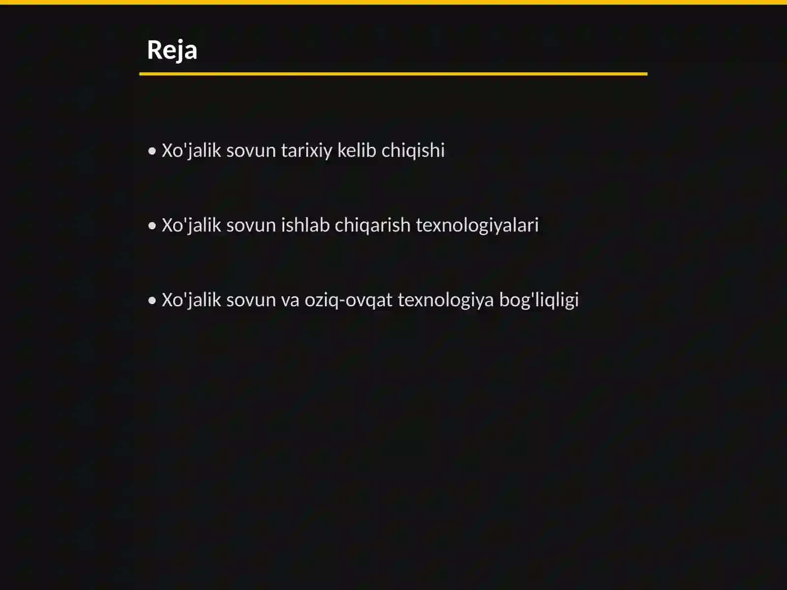 Xo'jalik sovun restepturasi Oziq ovqat texnalogiya asoslari fani 2