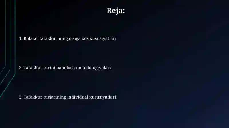 Fikrlashni baholash metodologiyalari: Umumiy nuqtai nazar 2