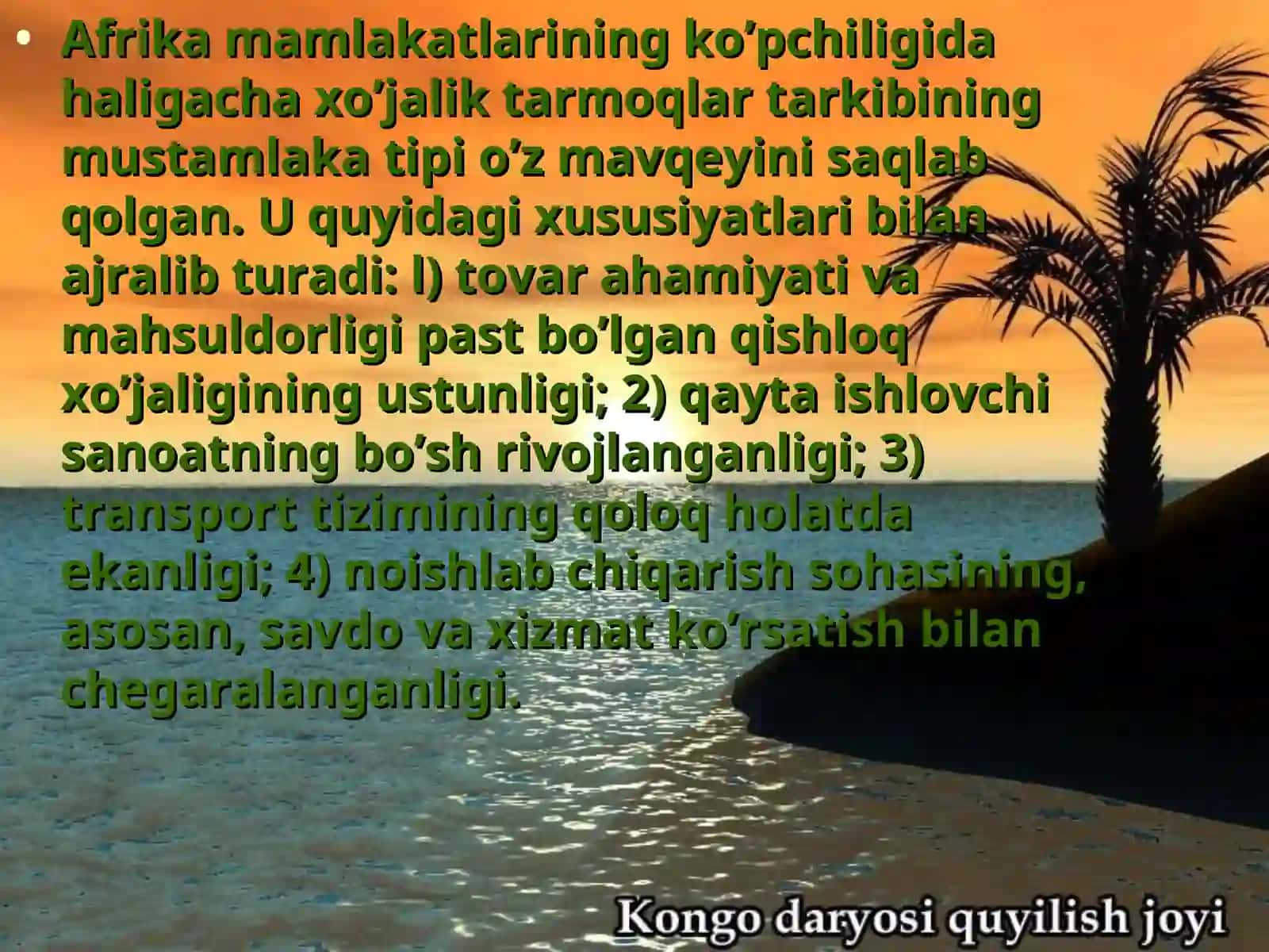 Afrika mamlakatlari xo’jaligi, iqtisodiy rayonlari 2