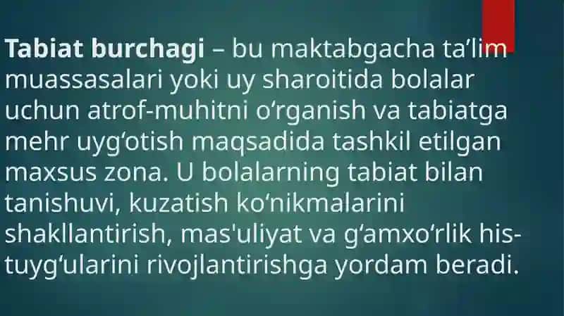 Tabiat burchagi 2