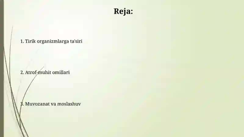 Atrof-muhit omillari va ularni tirk organizmlarga tasiri 2