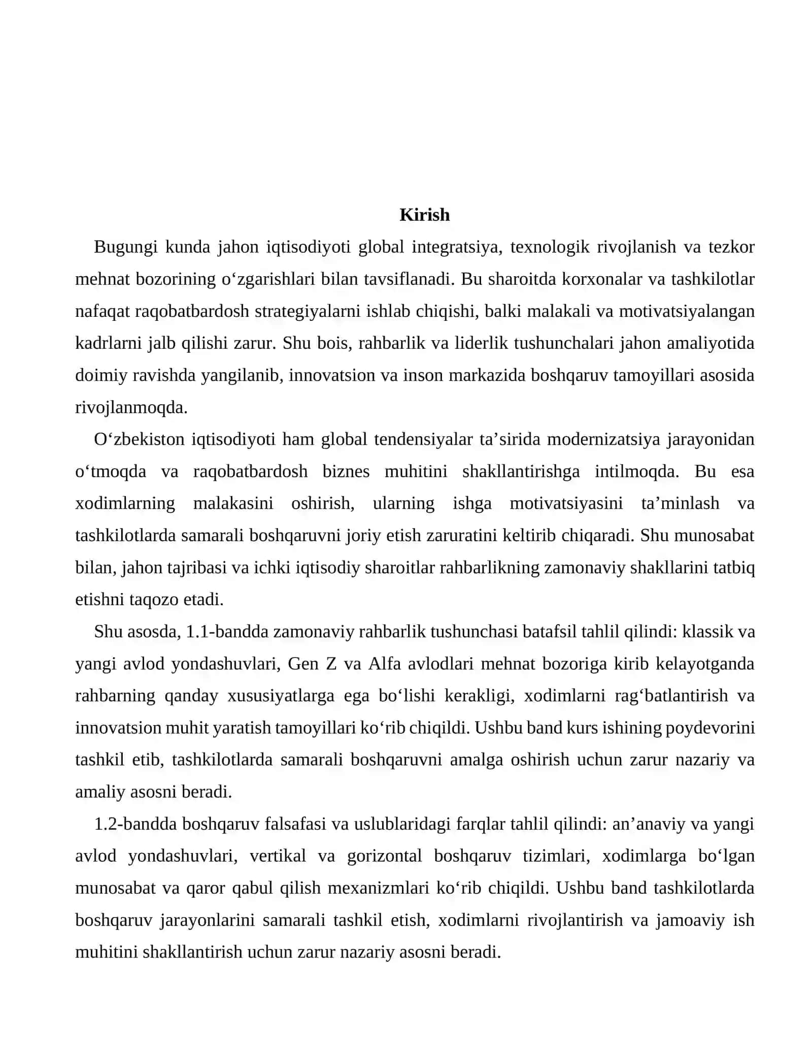 YANGI AVLOD RAHBARLIGI VA INSON RESURSLARINI BOSHQARISHNING NAZARIY ASOSLARI 2