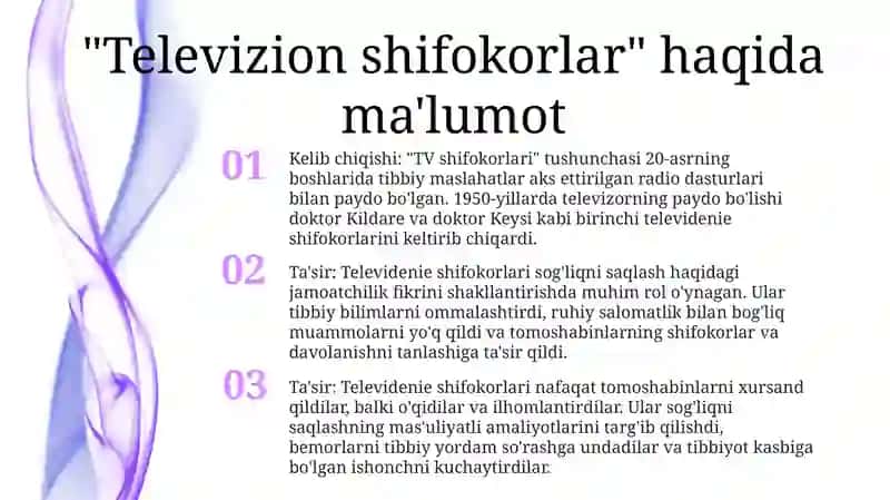 TV shifokorlari 2