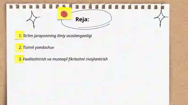 Ta'lim jarayonining prinsiplari 2