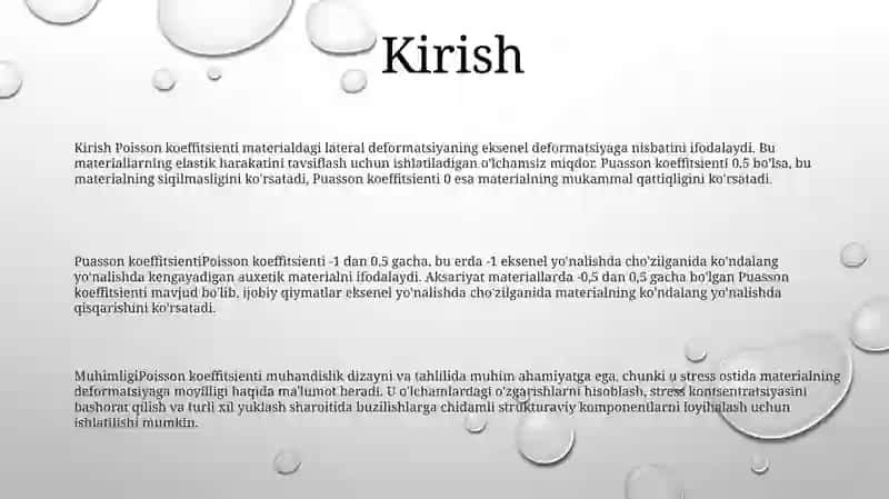 Puasson Koeffitsiyenti 2