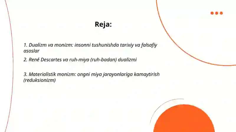 Dualizm va monizm: insonni tushunishda tarixiy va falsafiy asoslar 2